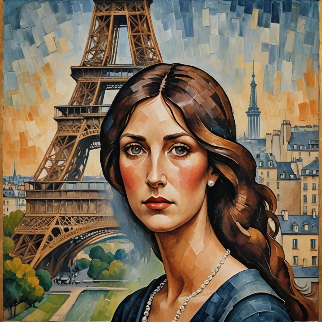Jeanne Heburterne Portrait in Modigliani Style