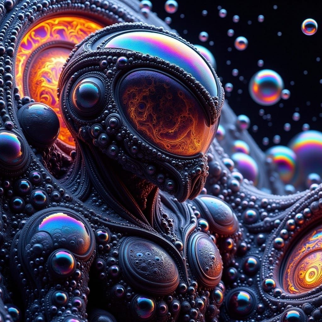 Pilot Steers Starship Through Asteroid Field with Bubbles