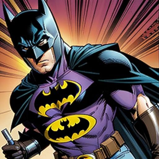 Batman as Super Sentai in Comic Book Style