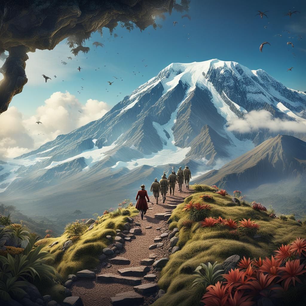 Sound of Music Cast Climb Kilimanjaro: Detailed Matte Painti...