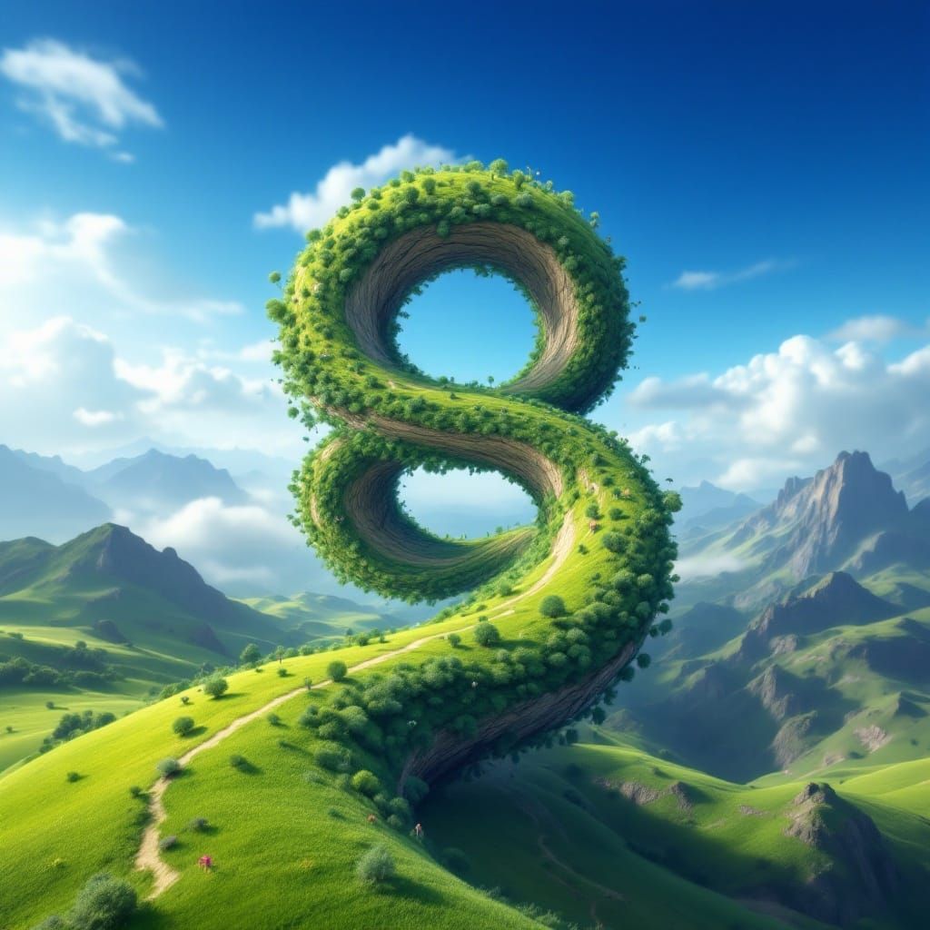 Surreal Infinity Loop Landscape