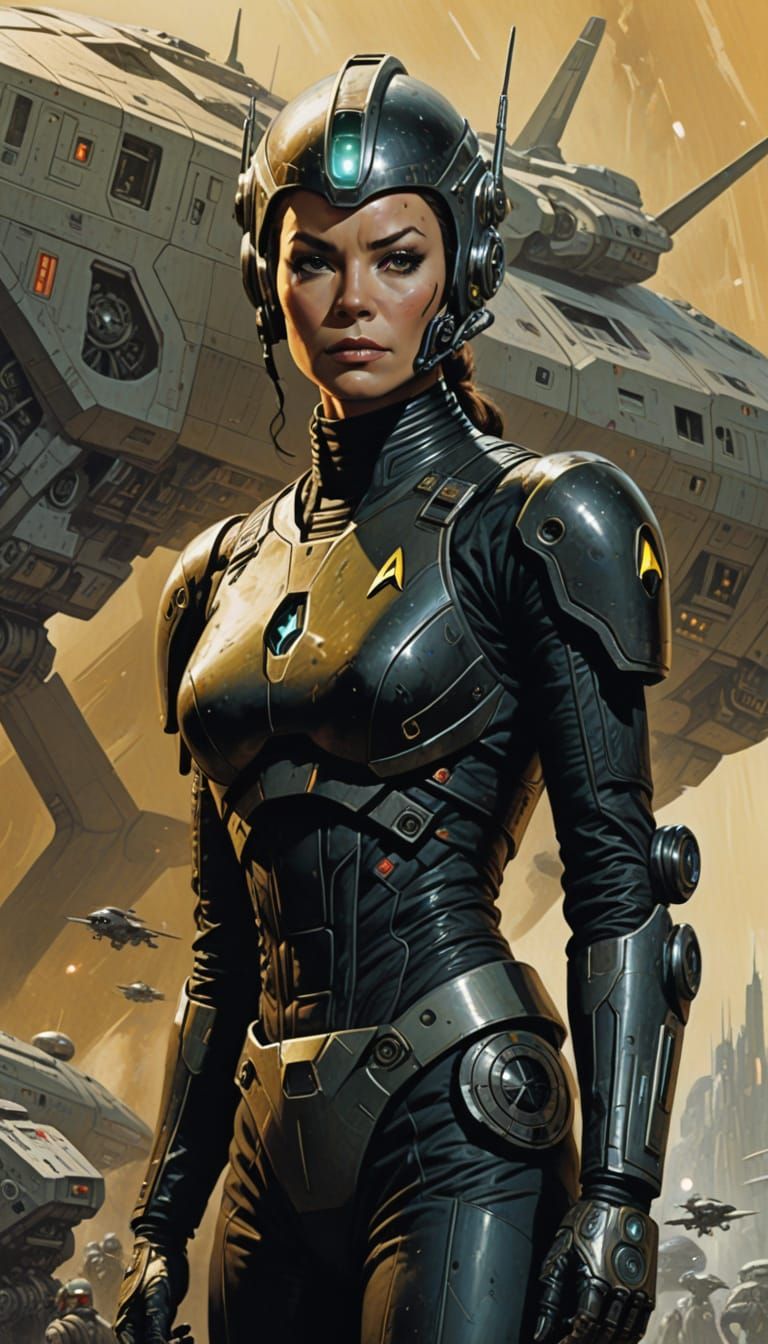 Borg Drone 7 of 9 in Epic Sci-Fi Art