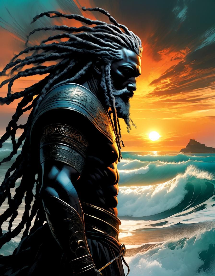 Neptune, God of Waves, on Sunset Beach