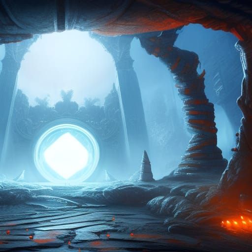 Fantastical Portal Concept Art in Deep Color