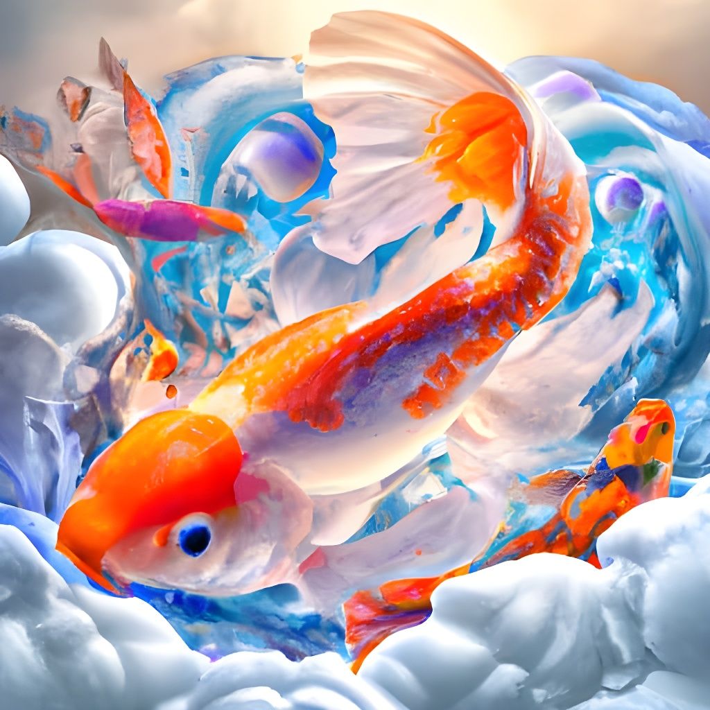 Koi Duck Hybrid in Vivid Sunrise Colors