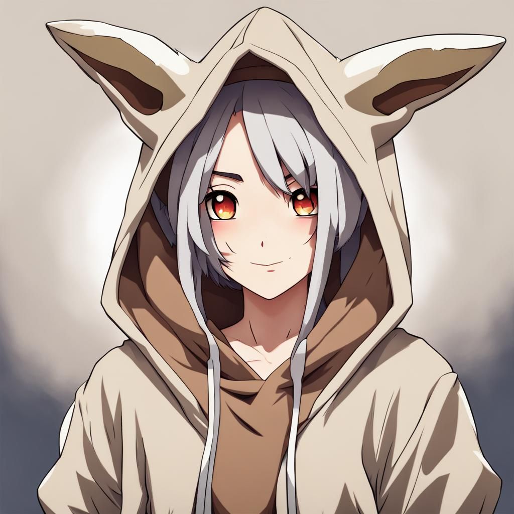 Anime Girl in Cubone Hoodie