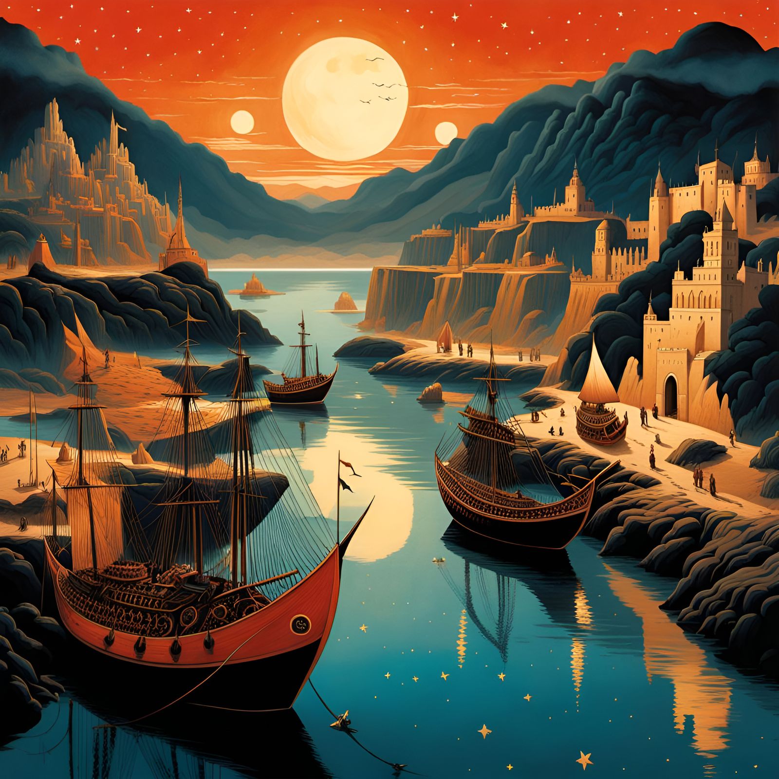 THE LUSIADS: "The weapons and barons marked, That from the western Lusitana beach, Through seas never before sailed, The...