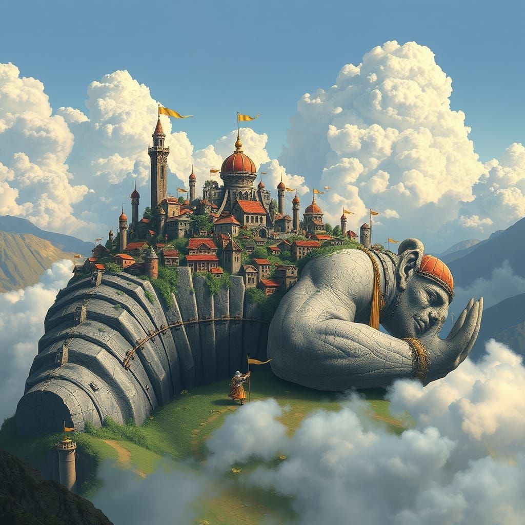 City on a Stone Giant's Back