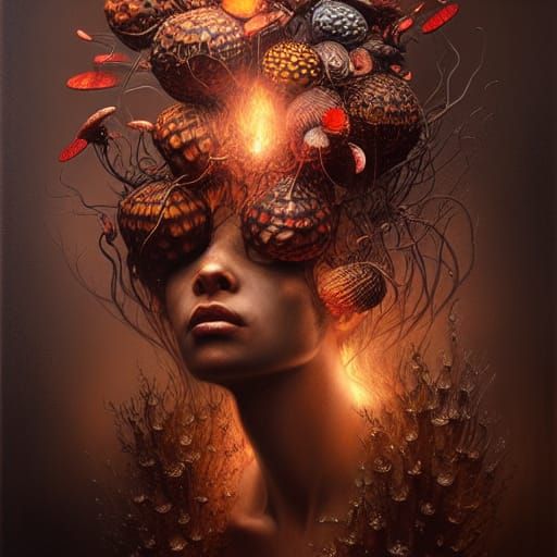 Goddess of Fly Agaric: Hyperdetailed Poster Art