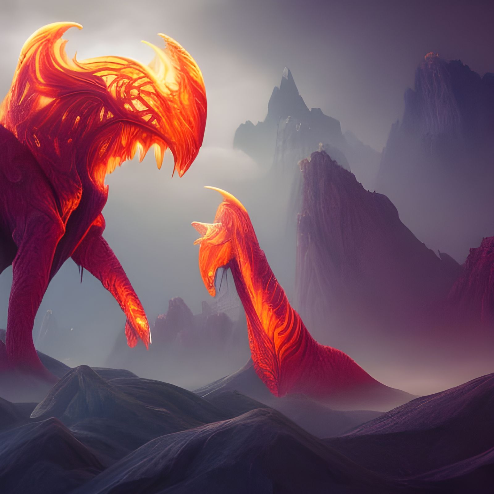 Elemental Love Tongues in Detailed Digital Art