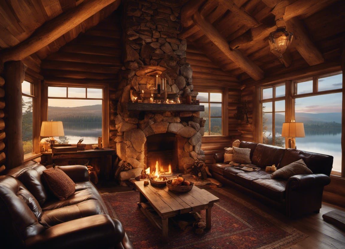 Cozy Cabin Retreat at Magic Hour
