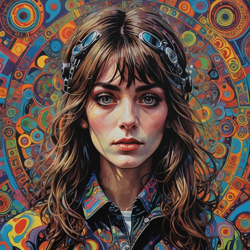 Psychedelic Portrait of a Young Woman