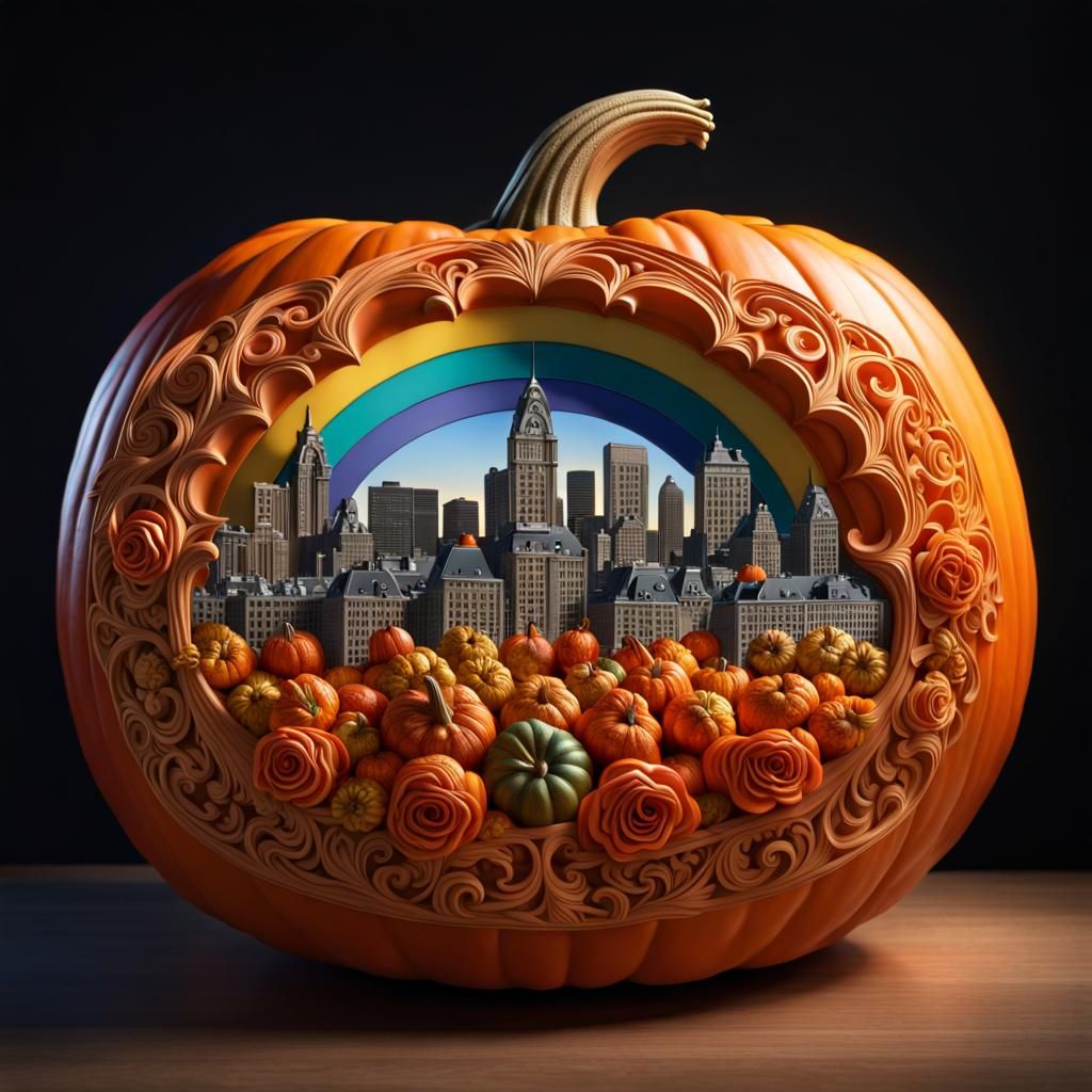 Montreal Skyline Pumpkin Carving!