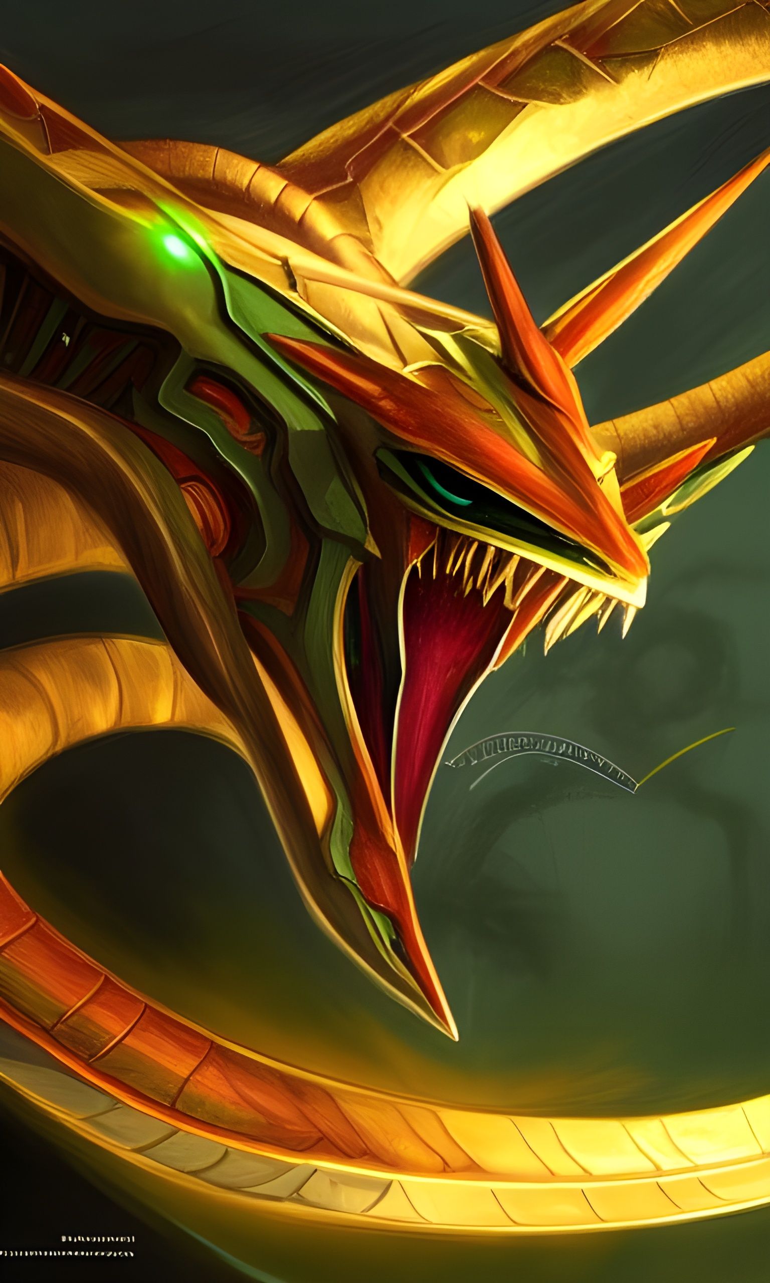 Detailed Rayquaza Pokemon Illustration