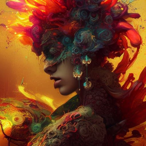 Dark Fantasy Warrior in Intricate Armor