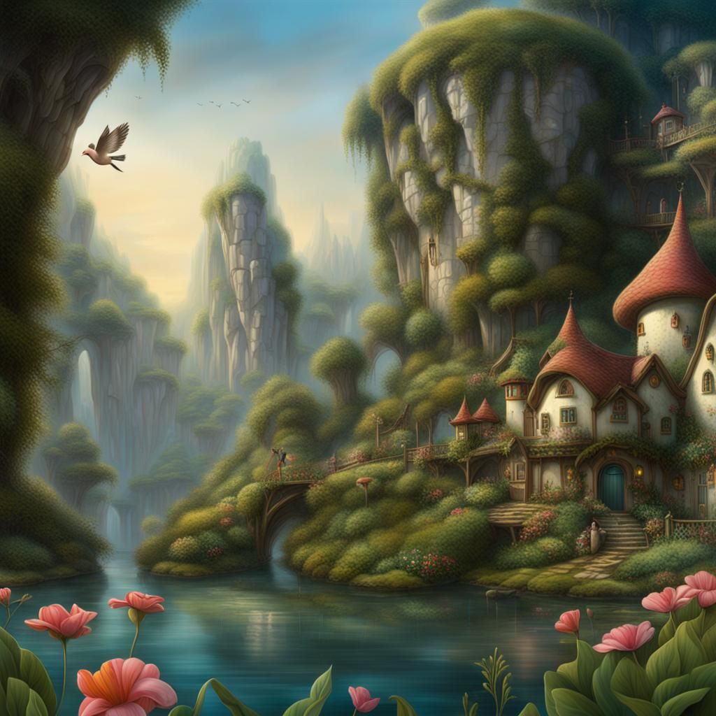 Detailed Matte Painting of Thumbelina
