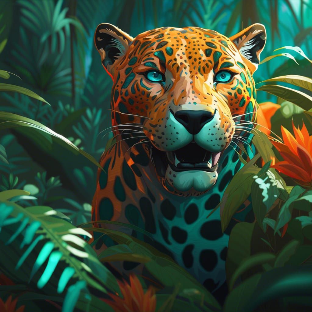 Jungle Jaguar Concept Art in 8K Resolution