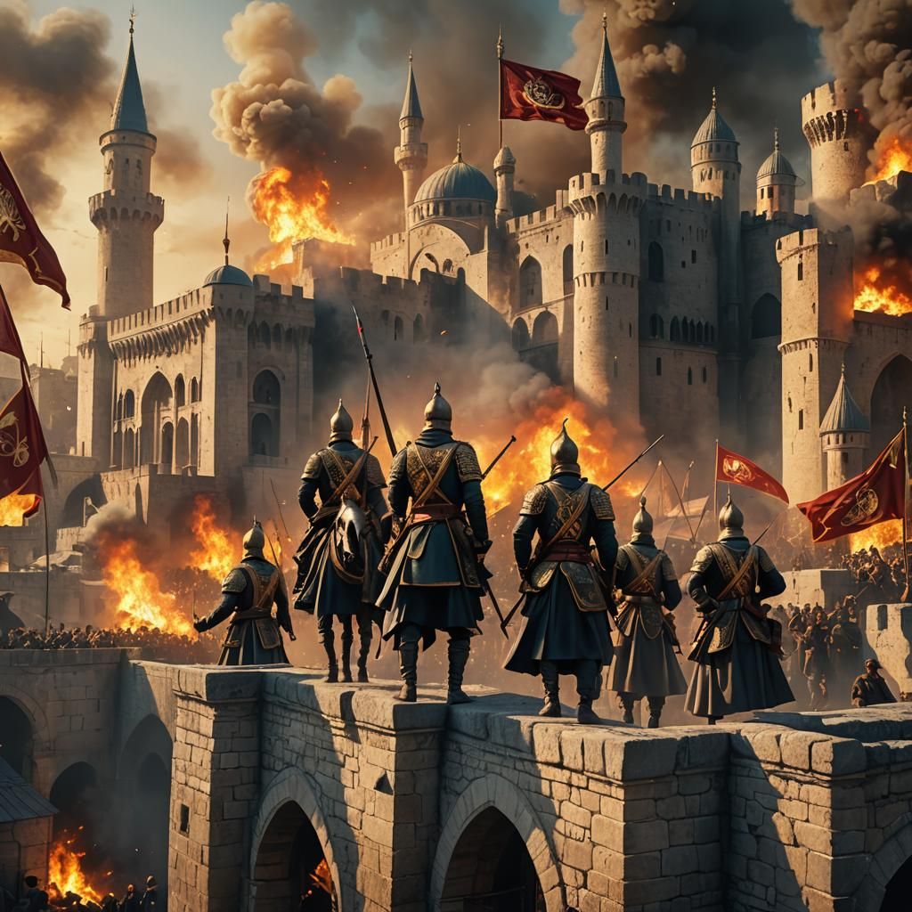 Ottoman Conquest of Constantinople: Epic Historical Scene