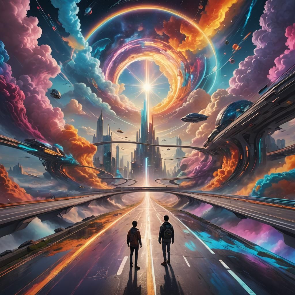 Traveler on a Vibrant Multiversal Highway