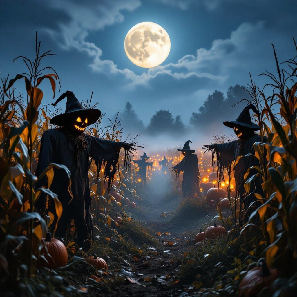 Eerie Foggy Corn Maze at Harvest Moon