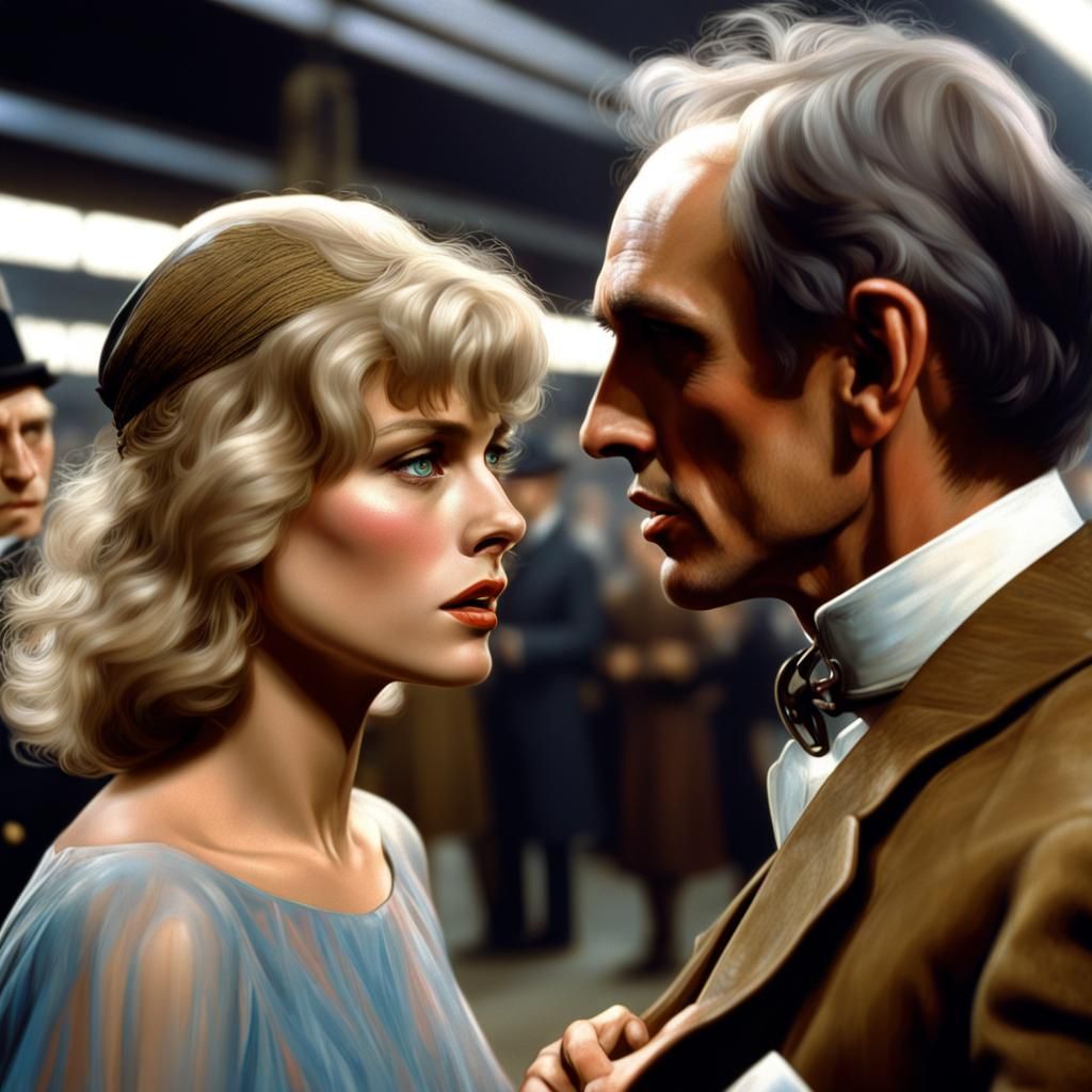 Hyperrealistic Waterloo Station Scene in Splash Art Style