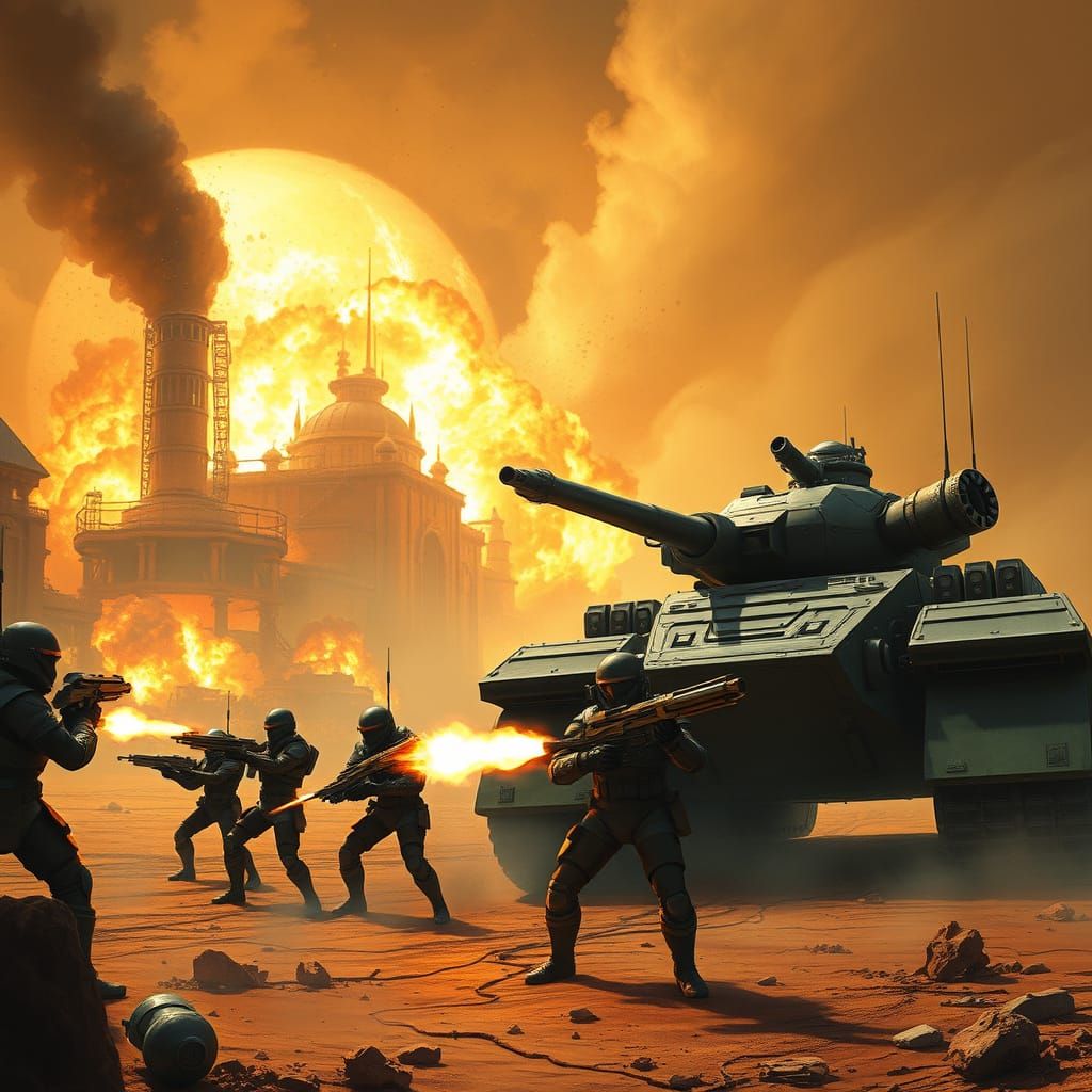 Arkonnen Attack on Atreides Refinery