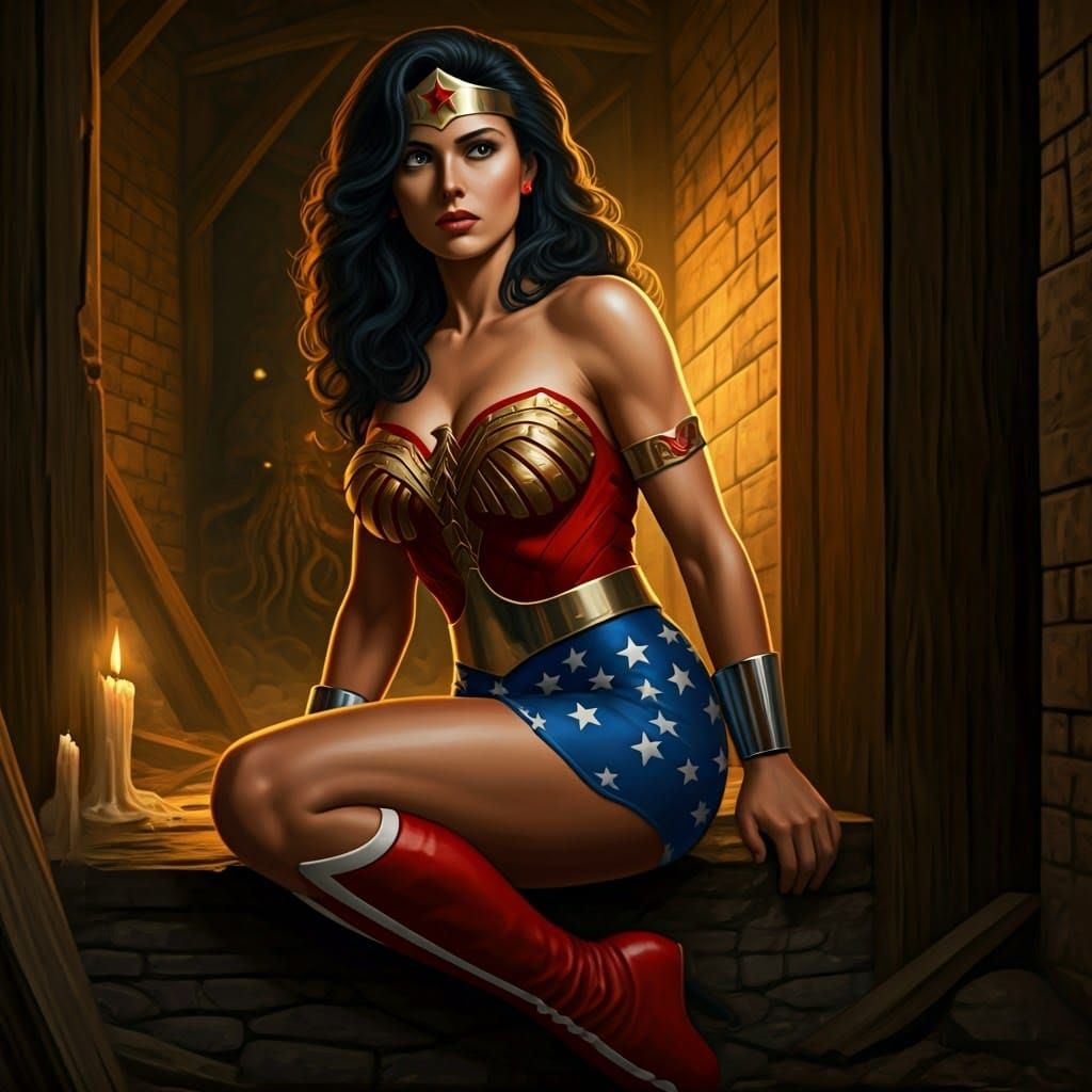 Wonder Woman in Sci-Fi Role-Playing Game Setting