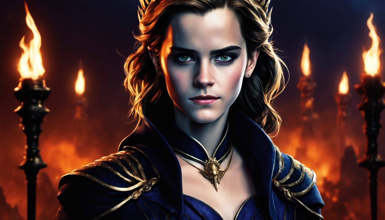 Sorceress Sinestra: Ultrarealistic Portrait in Dark Armor