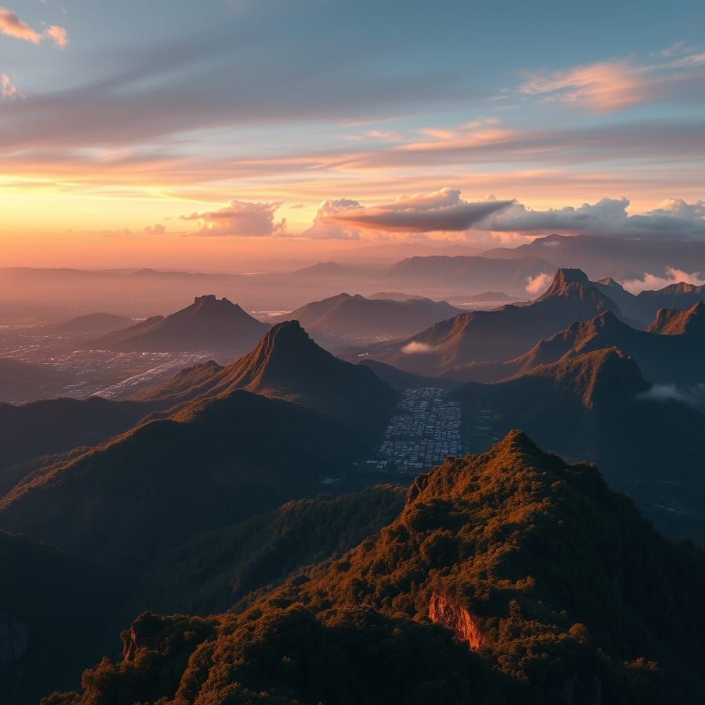 Breathtaking Vista Overlooking Buga, Colombia in Epic Digita...