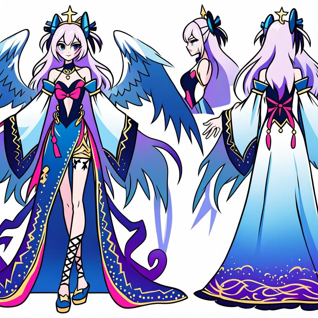 Hazbin Hotel Style Angel Character Design