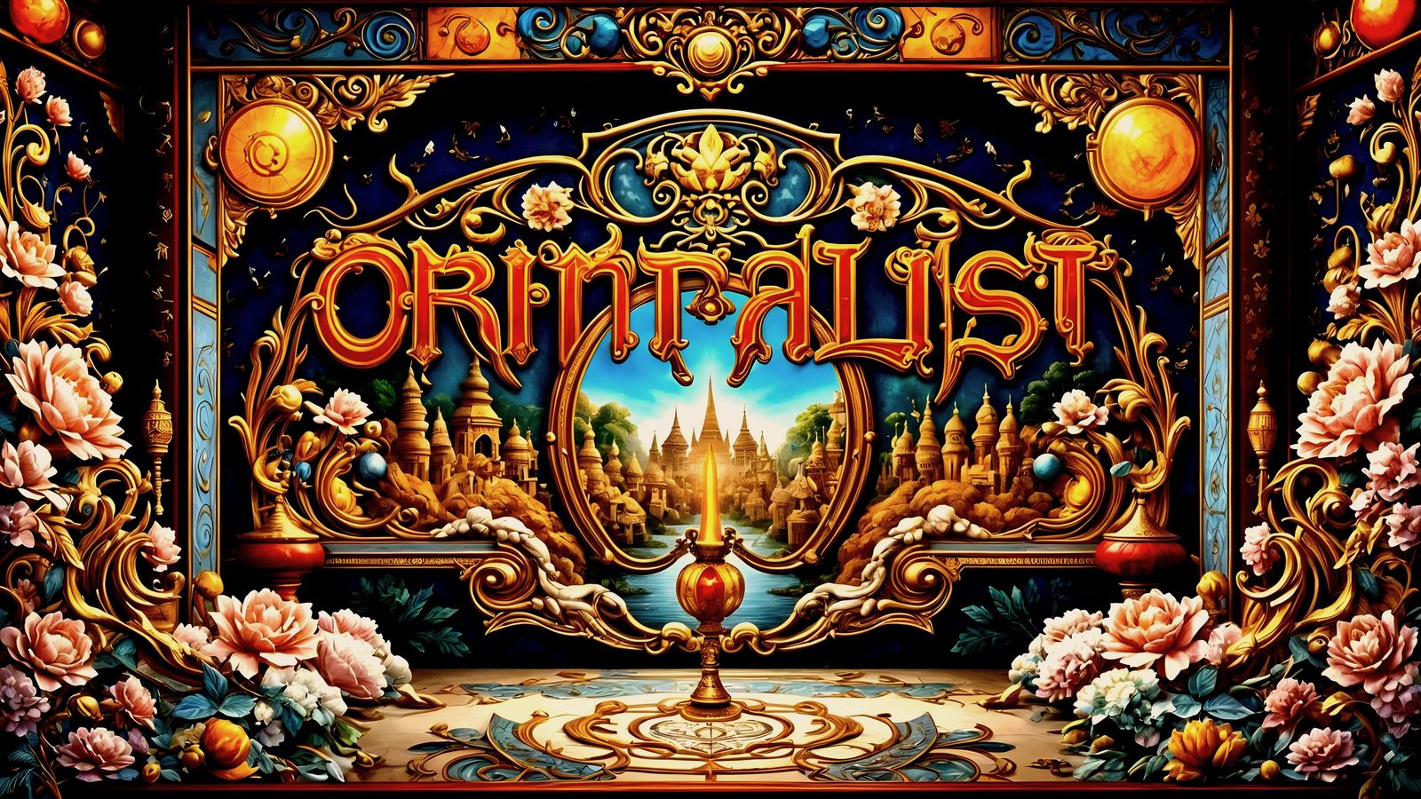 Photorealistic Mosaic Tile 'Orientalist' Sign