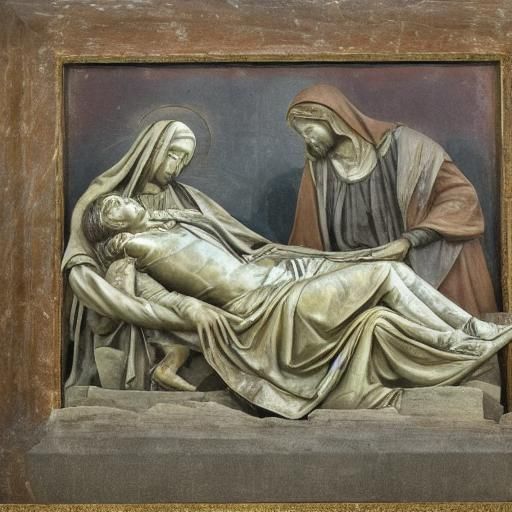 Pieta: Grieving Mother with Deceased Son
