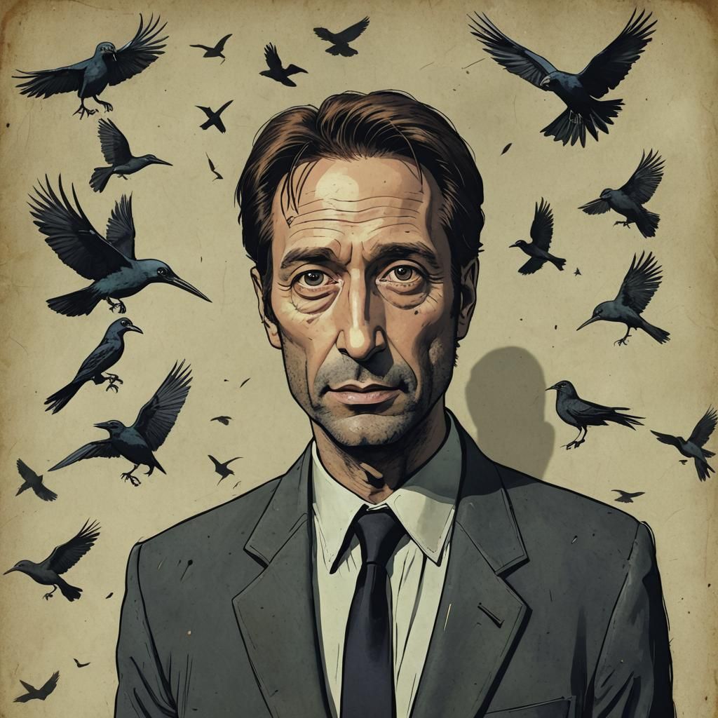 Creepy Bird Human Hybrid - X-Files Concept