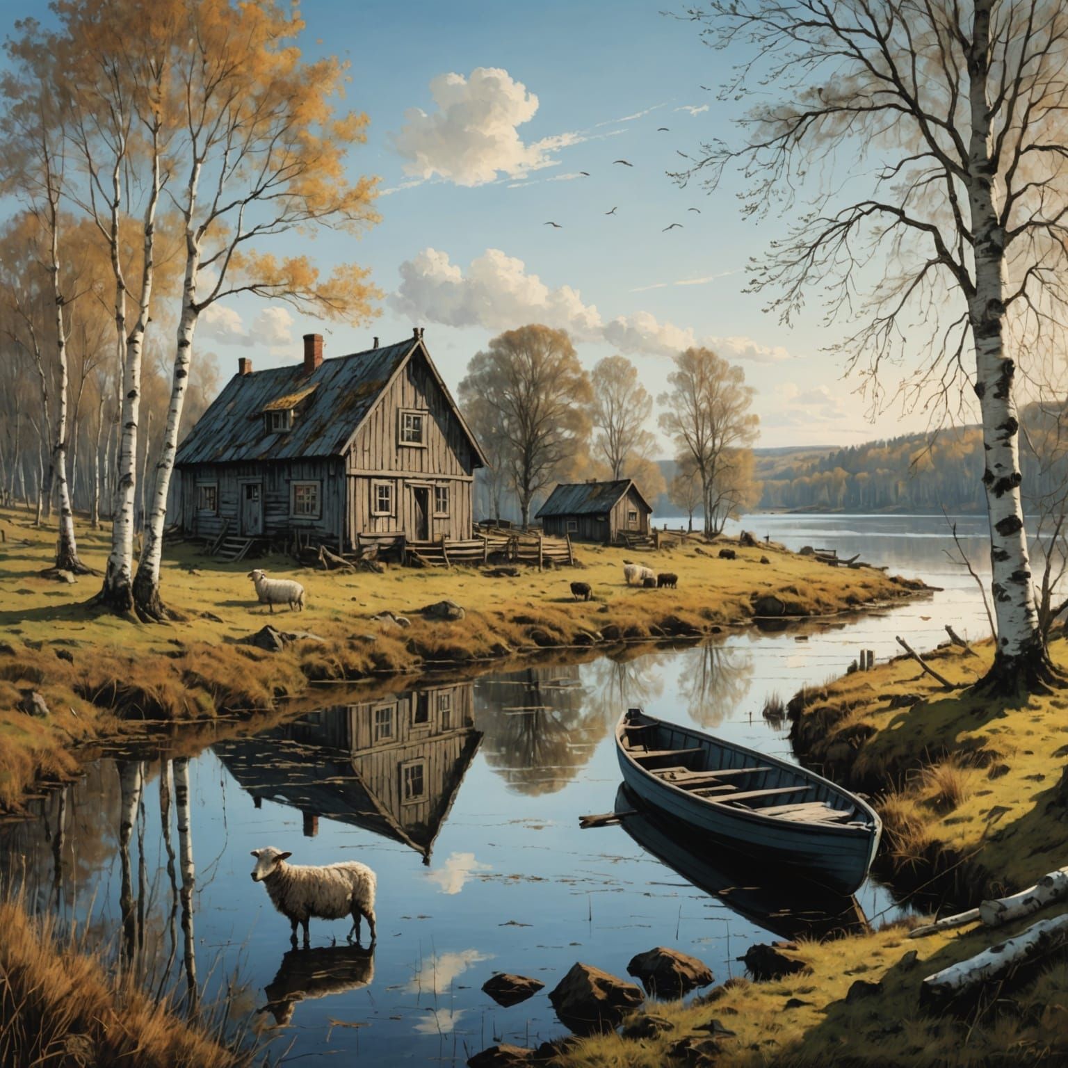 Idyllic Farm in Småland: A Pastoral Spring Morning