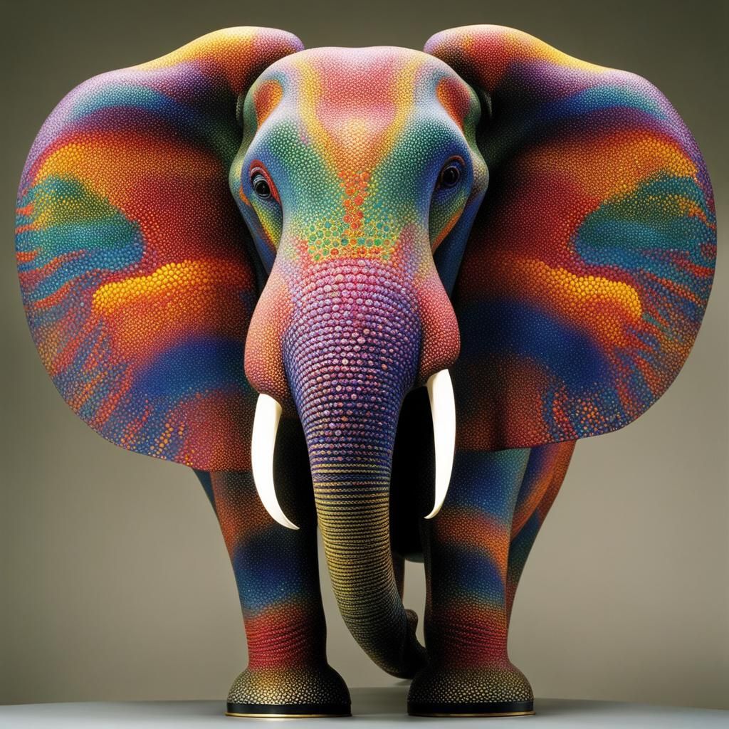 Textnographic Eden Project in Pointillist Style