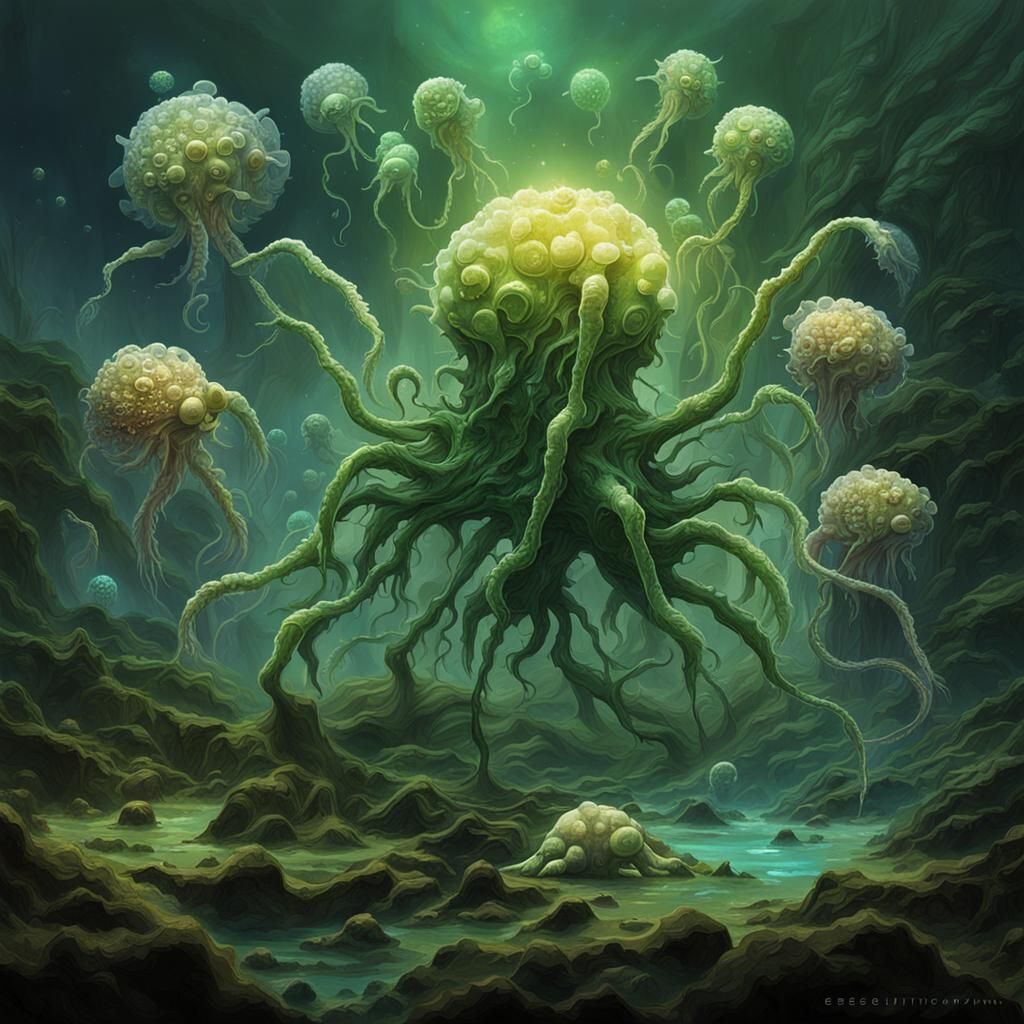 Sinister High-Resolution Ecosystem with Crystals and Shells