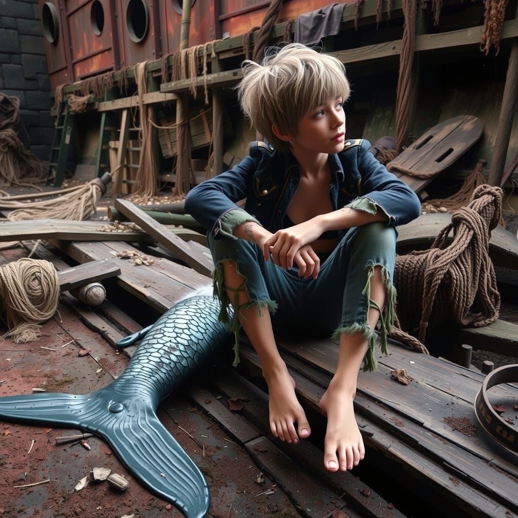 Woman Surrounded by Vibrant Wildflowers in Impressionist Sty...