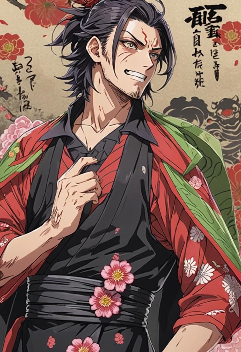 Demon Slayer Character in Anime Style