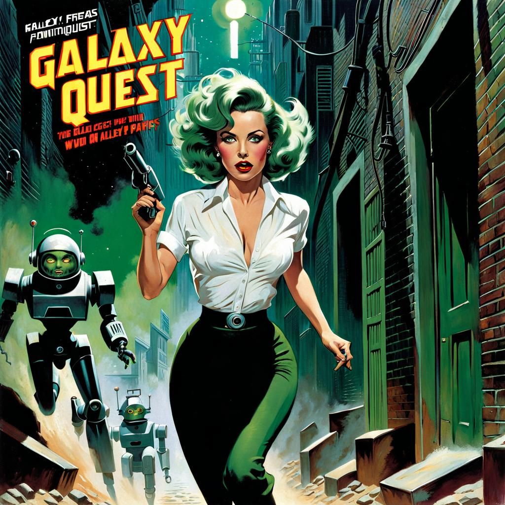 Retro Pulp Magazine Cover: Galaxy Quest