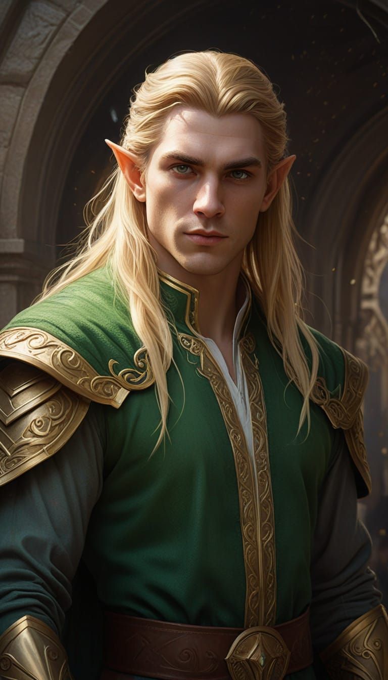 Stunning Young Elf Portrait in Triadic Colors