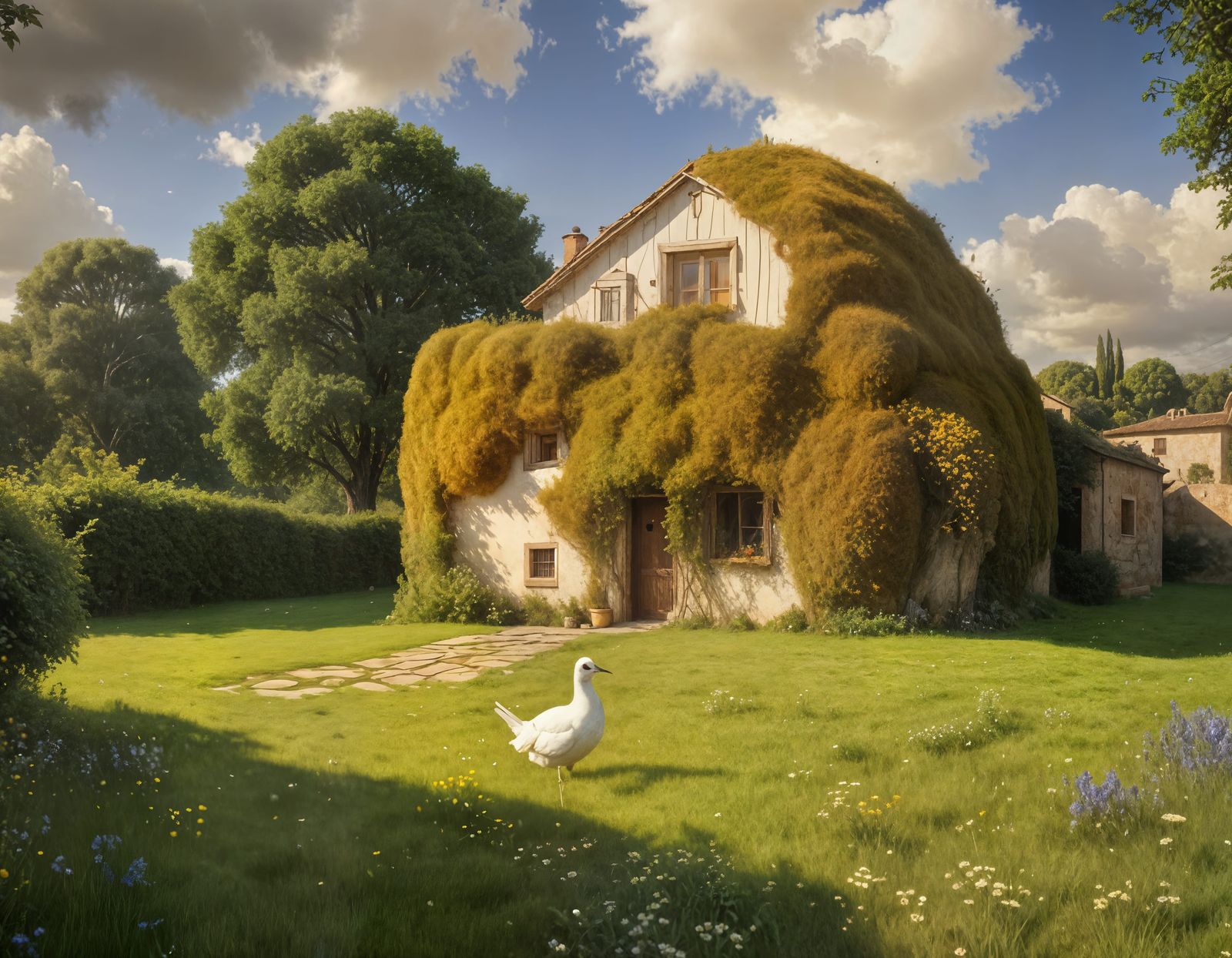 Occluded House: White Duck