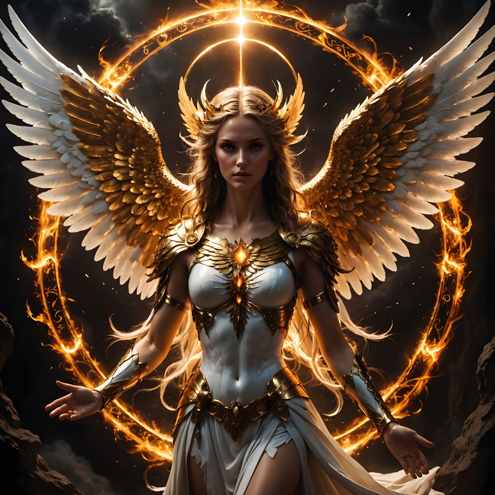 Awe-Inspiring Seraphim in Divine Fantasy Masterpiece