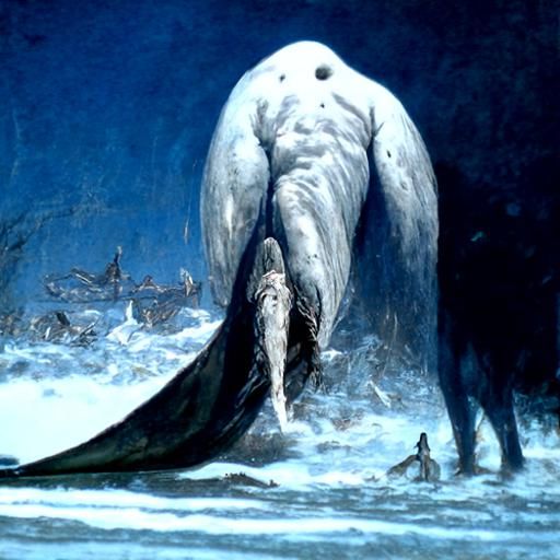 Horror Sperm Whale, Gustave Doré Style