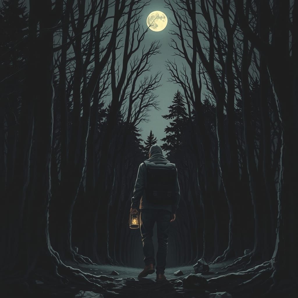 Weary Traveler in Dark Woods: Doré, Moebius, Beksiński