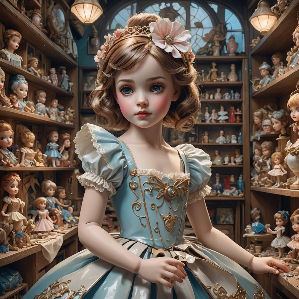 Porcelain Doll in Toy Shop Jigsaw Puzzle