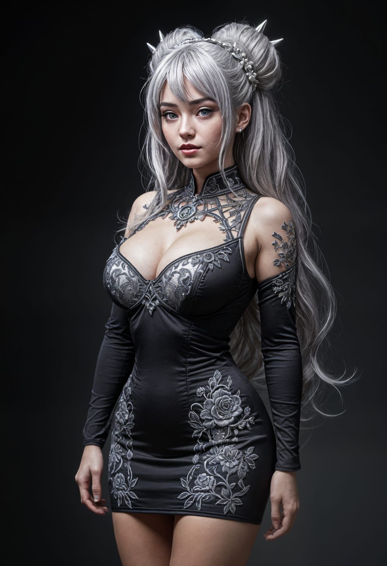 Mystic Yokai Princess in Dark Fantasy Style