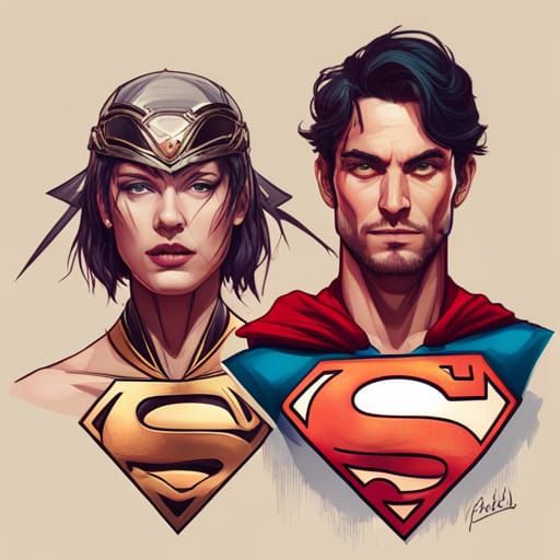 Tigers in Superman Outfits: Hyperdetailed 8k Portrait