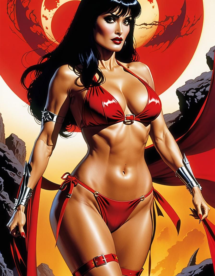 Vampirella Comic Cover Art in Expressive Styles