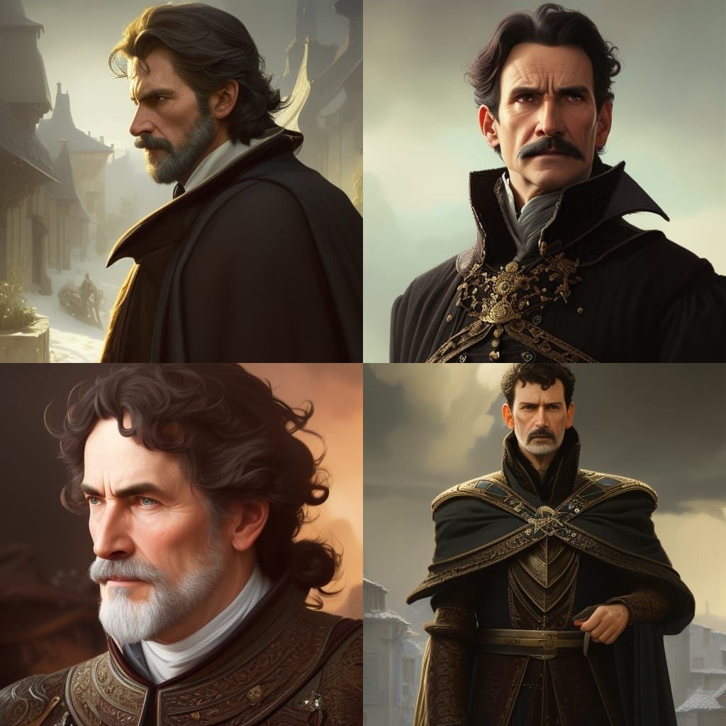 Nobleman Portrait in Hyperdetailed Fantasy Art Style