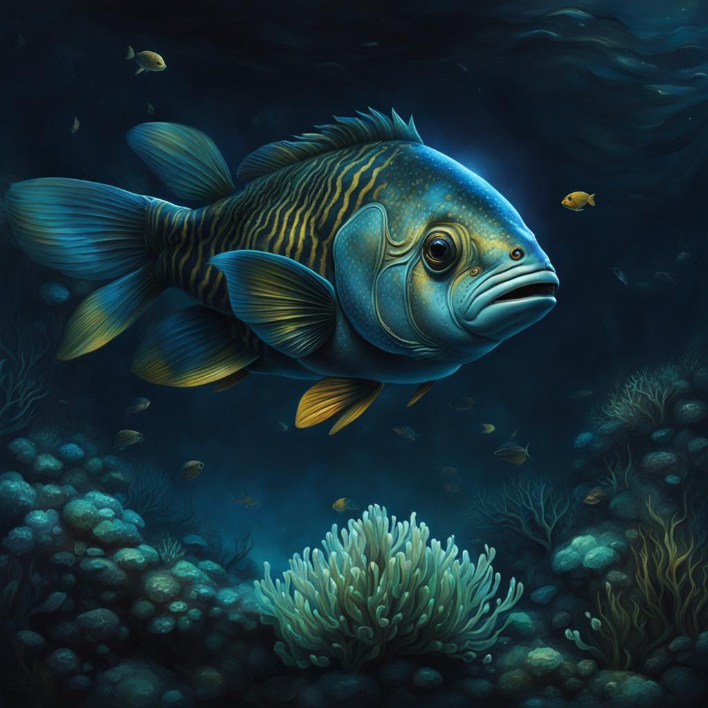 Hyperrealistic Worried Face in Dramatic Splash Art